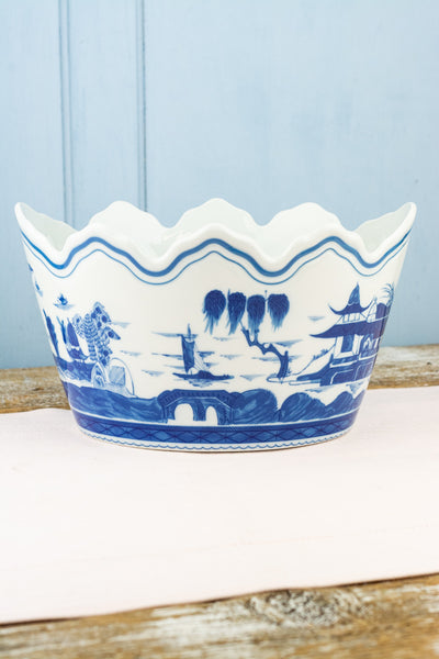 Vintage Mottahedeh "Blue Canton" Cachepot