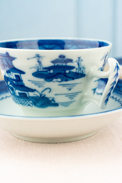 Vintage Mottahedeh "Blue Canton" Cup & Saucer