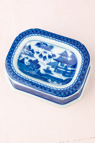 Vintage Mottahedeh "Blue Canton" Master Salt Dish