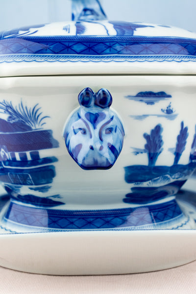 Vintage Mottahedeh "Blue Canton" Tureen with Liner