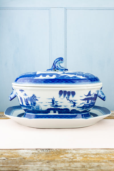 Vintage Mottahedeh "Blue Canton" Tureen with Liner