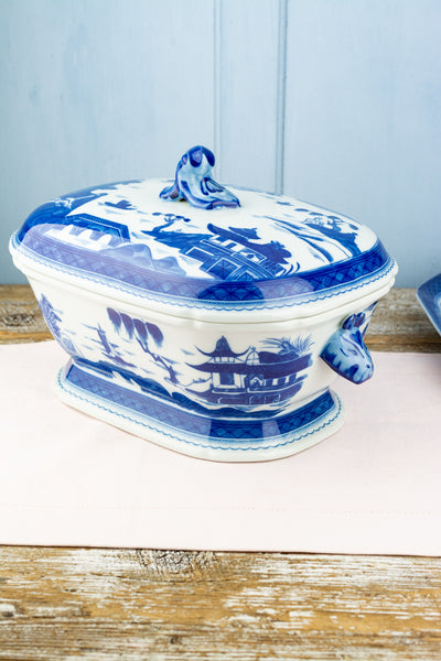 Vintage Mottahedeh "Blue Canton" Tureen with Liner