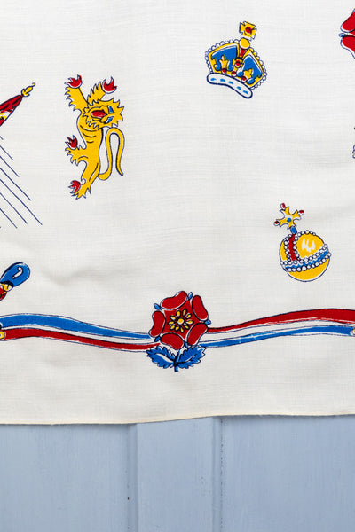 Vintage Queen Elizabeth II 1953 Coronation Tablecloth