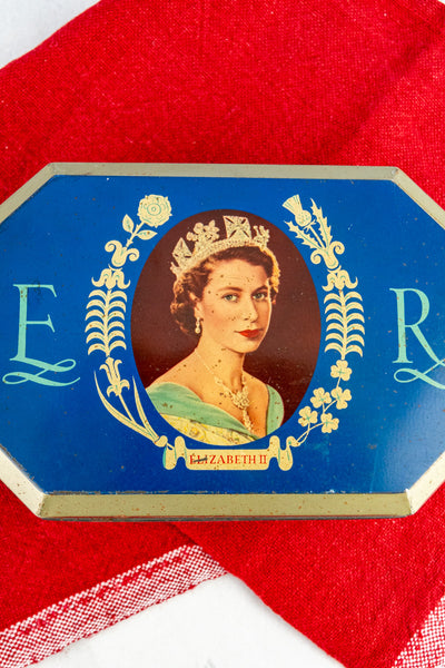 Vintage Queen Elizabeth II 1953 Coronation Tin