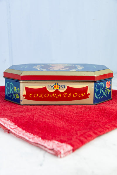 Vintage Queen Elizabeth II 1953 Coronation Tin