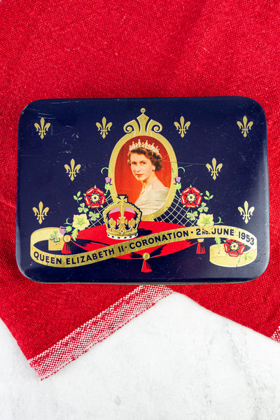 Vintage Queen Elizabeth II 1953 Coronation Tin