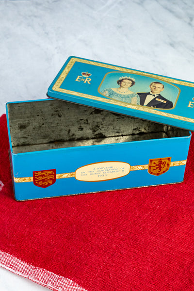 Vintage Queen Elizabeth II 1953 Coronation Tin