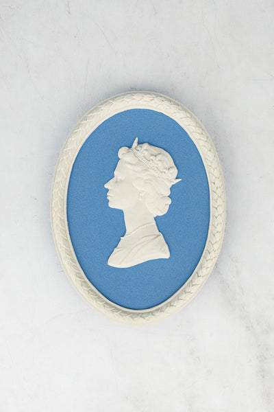 Vintage Queen Elizabeth II Wedgwood Cameo Pair