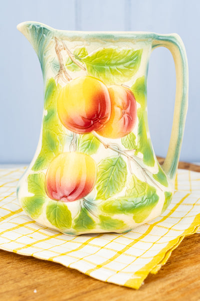 Vintage Saint Clément Apple Majolica Pitcher