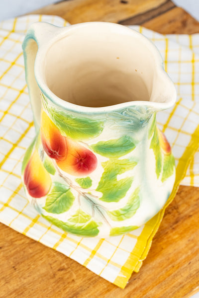 Vintage Saint Clément Apple Majolica Pitcher