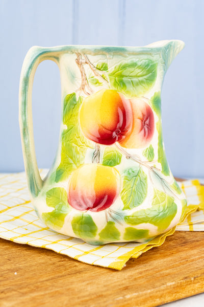 Vintage Saint Clément Apple Majolica Pitcher