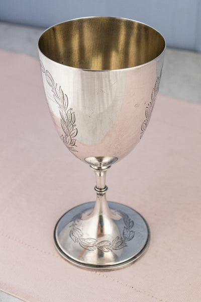Vintage English Silverplate Dog Show Trophy Cup