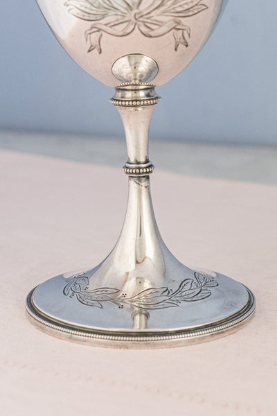 Vintage English Silverplate Dog Show Trophy Cup