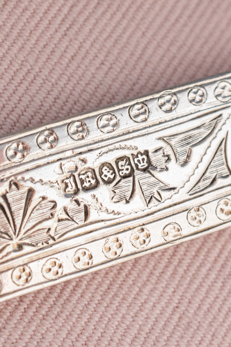 Victorian Silverplate Engraved 3-Piece Travel Cutlery Set