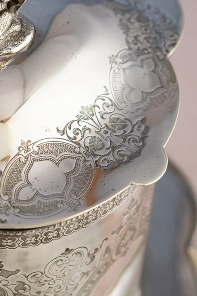 Vintage Silverplate Footed Biscuit Box