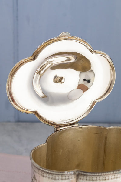 Vintage Silverplate Footed Biscuit Box