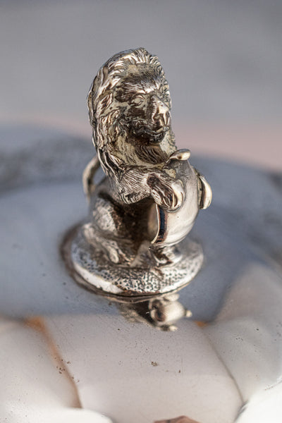 Vintage Silverplate Footed Biscuit Box