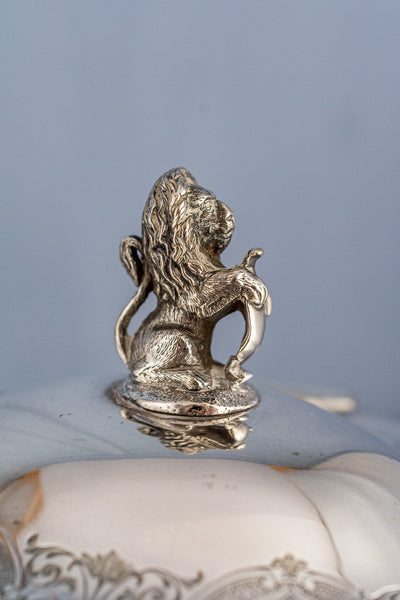 Vintage Silverplate Footed Biscuit Box