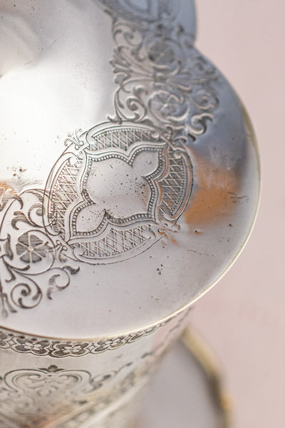 Vintage Silverplate Footed Biscuit Box