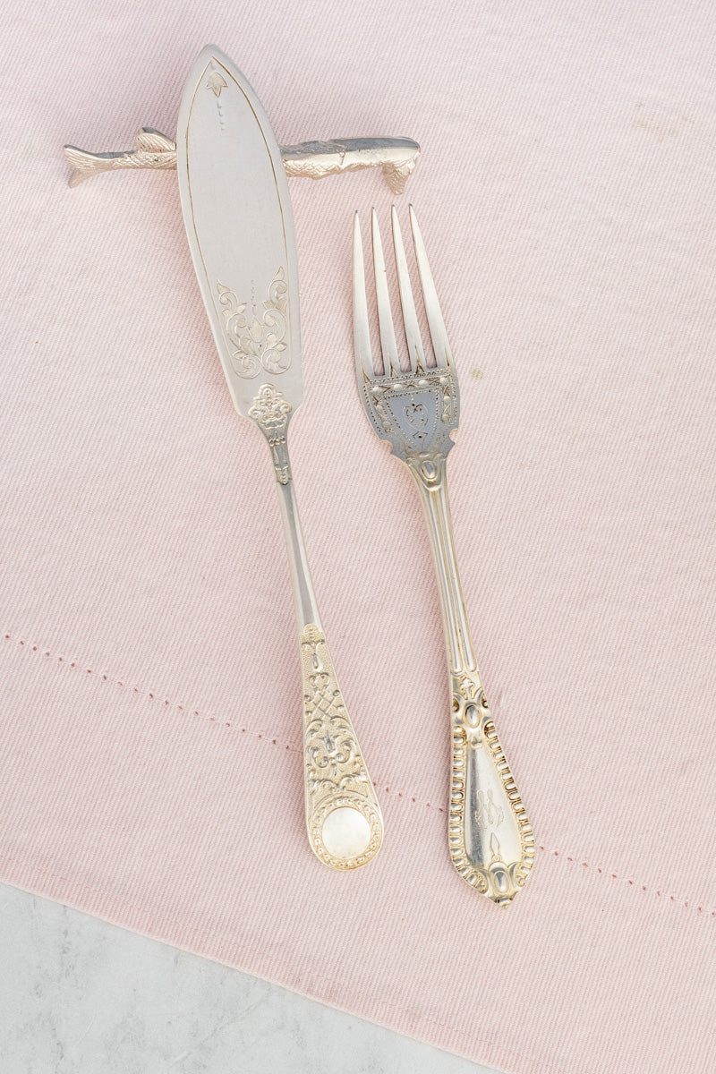 Vintage Silverplate Hotel Flatware - Fish Fork & Knife Pair