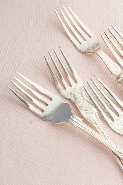 Vintage Silverplate Hotel Flatware - Fish Fork & Knife Pair