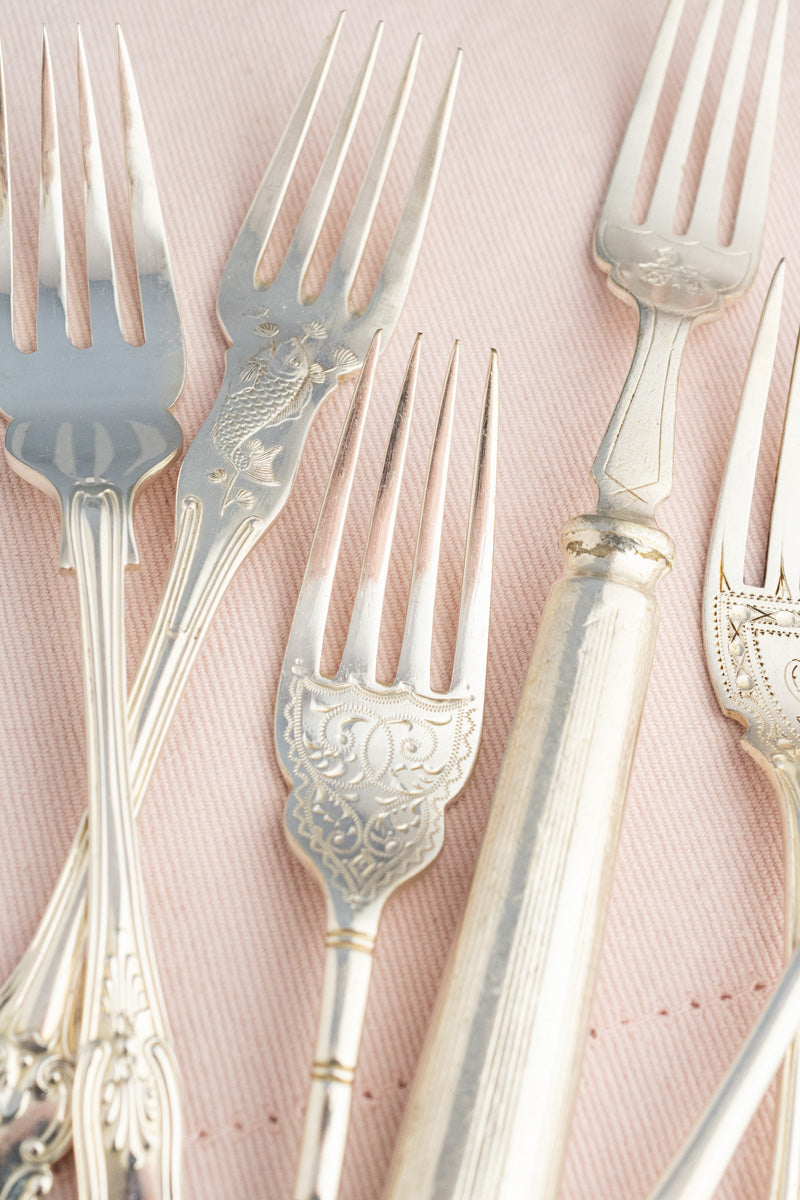Vintage Silverplate Hotel Flatware - Fish Fork & Knife Pair