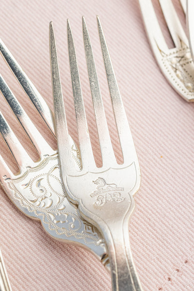 Vintage Silverplate Hotel Flatware - Fish Fork & Knife Pair
