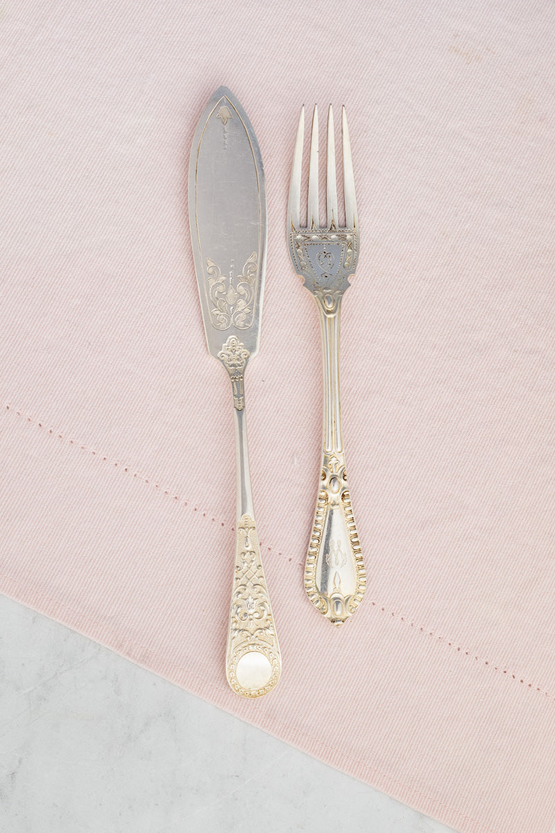 Vintage Silverplate Hotel Flatware - Fish Fork & Knife Pair