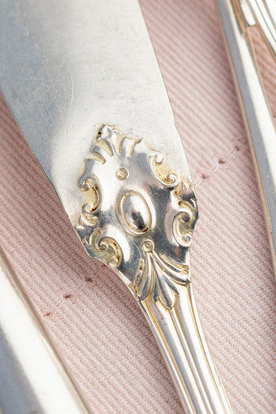 Vintage Silverplate Hotel Flatware - Fish Fork & Knife Pair