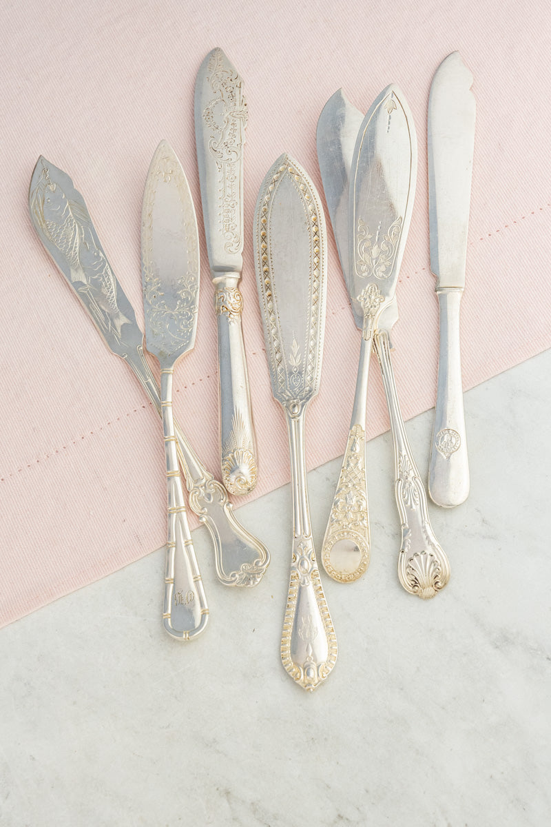 Vintage Silverplate Hotel Flatware - Fish Fork & Knife Pair