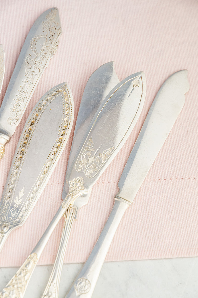 Vintage Silverplate Hotel Flatware - Fish Fork & Knife Pair