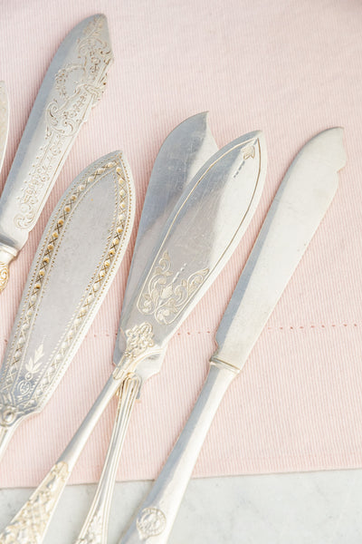 Vintage Silverplate Hotel Flatware - Fish Fork & Knife Pair