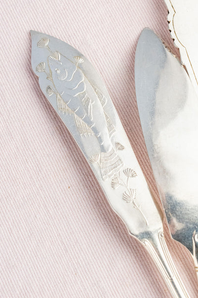 Vintage Silverplate Hotel Flatware - Fish Fork & Knife Pair