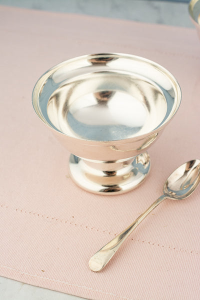 Vintage Silverplate Ice Cream Dish with Liner