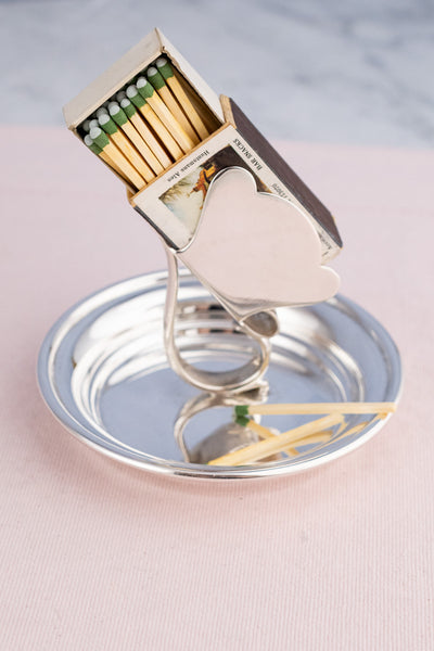 Vintage Silverplate Match Stand