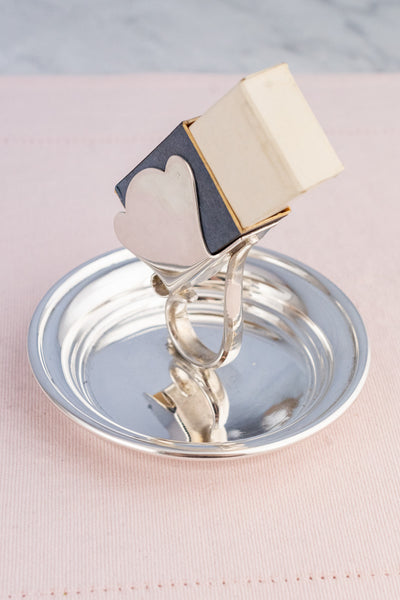 Vintage Silverplate Match Stand