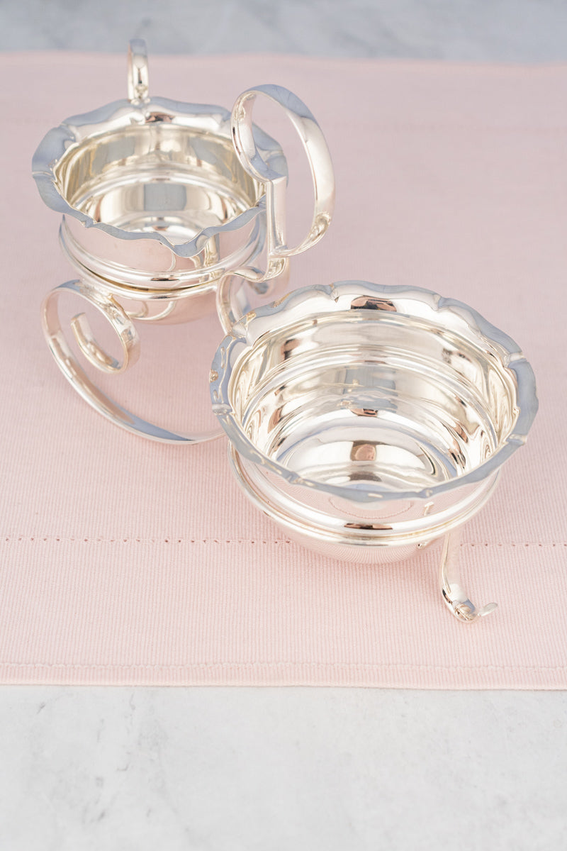 Vintage Silverplate Milk and Sugar in Stand