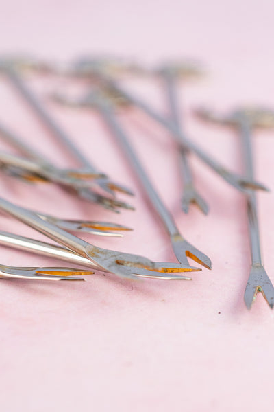 Vintage Silverplate Escargot Picks - Set of 12