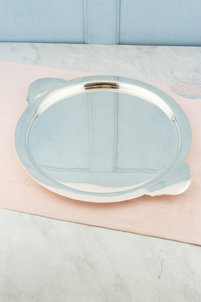 Vintage Silverplate and Glass Divided Hors d'Oeuvres Tray