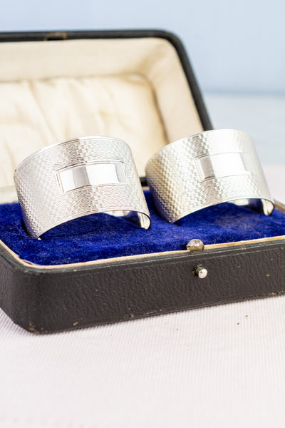 Vintage Sterling Silver Napkin Rings - Set of 2