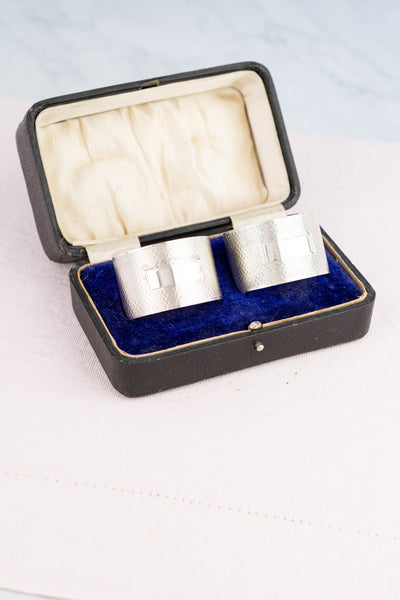 Vintage Sterling Silver Napkin Rings - Set of 2