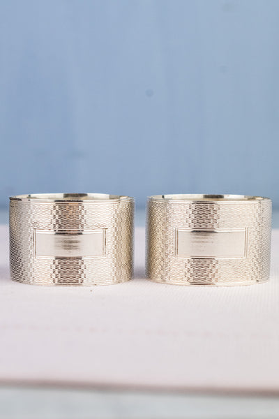 Vintage Sterling Silver Napkin Rings - Set of 2