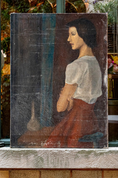 Vintage "La Femme" Painting