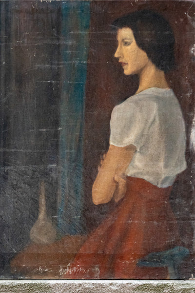 Vintage "La Femme" Painting
