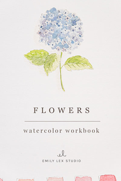 Les Fleurs Watercolor Workbook