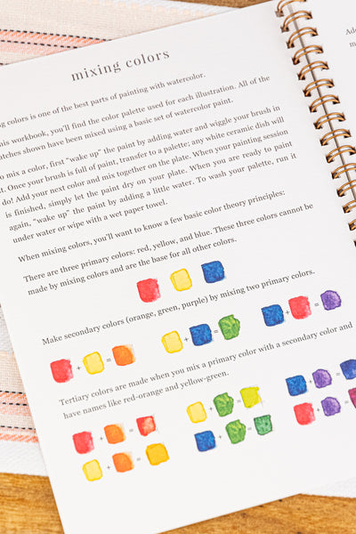 Les Fleurs Watercolor Workbook