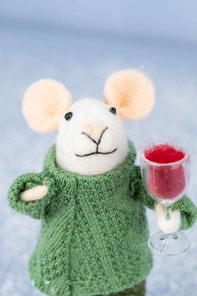 Wine Winnie Mouse Ornament