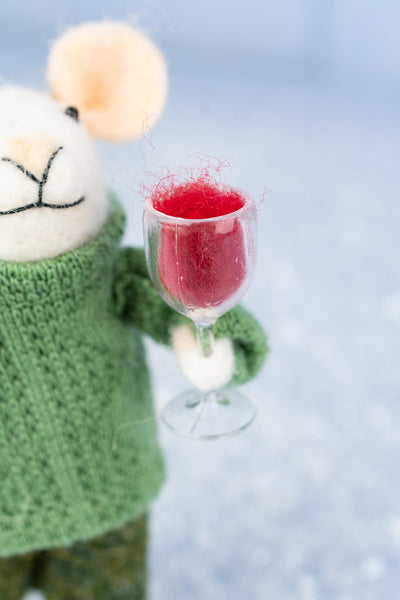 Wine Winnie Mouse Ornament