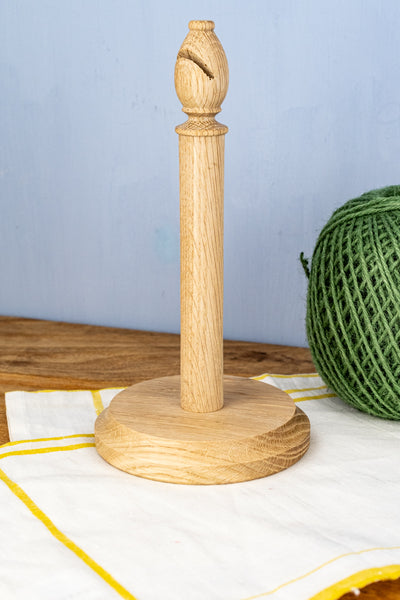 Wooden Twine Stand with Natural Jute