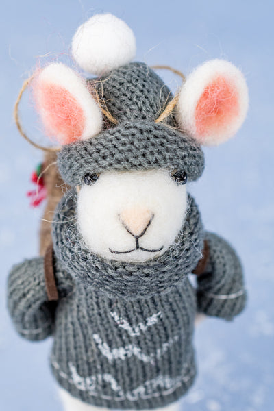 Woolens Winslow Mouse Ornament